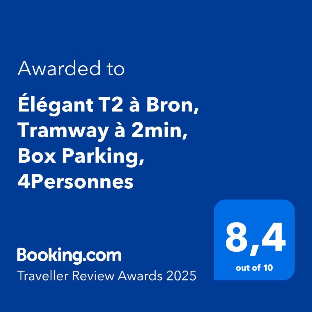 Elegant T2 A Bron, Tramway A 2Min, Box Parking, 4Personnes Apartamento Exterior foto